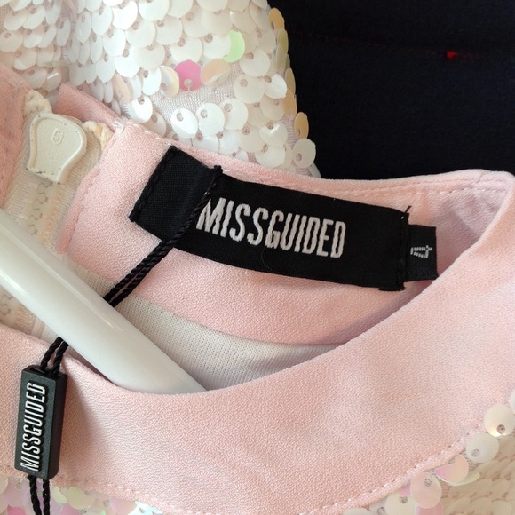 🎁NWT Misguided Pink Irredescent Sheath Dress 2 - Picture 4 of 5